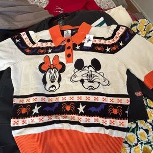 Disney Halloween Cardigan with Orange and Black